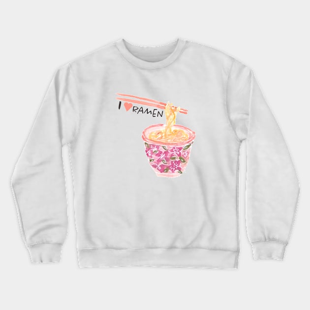 I love Ramen Crewneck Sweatshirt by Harpleydesign